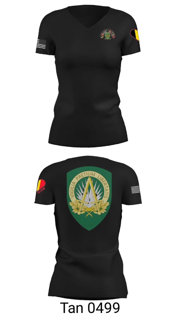 Women's Short Sleeve Vneck Shirt, , Army, Teamtime, Team time, sublimation, custom sports apparel, team uniforms, spirit wear, spiritwear, sports uniforms, custom shirts, team store, custom team store, fundraiser sports, apparel fundraiser