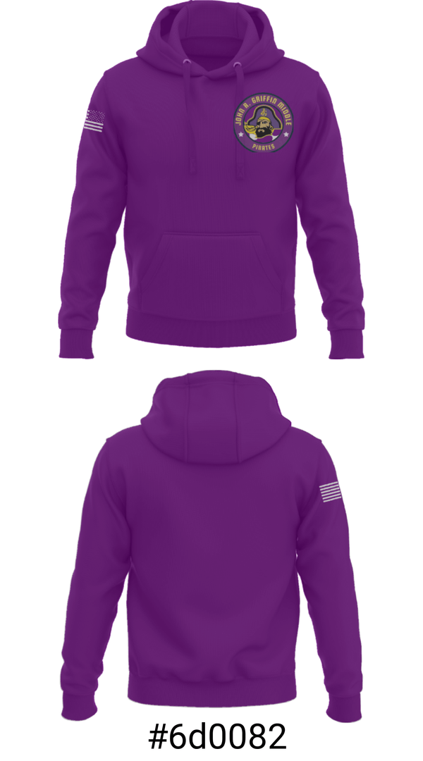 Hoodie, John Griffin Middle School Basketball, Men's Basketball, Teamtime, Team time, sublimation, custom sports apparel, team uniforms, spirit wear, spiritwear, sports uniforms, custom shirts, team store, custom team store, fundraiser sports, apparel fundraiser