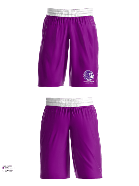 Womens Basketball Shorts, Marion County High School Basketball, Women's Basketball, Teamtime, Team time, sublimation, custom sports apparel, team uniforms, spirit wear, spiritwear, sports uniforms, custom shirts, team store, custom team store, fundraiser sports, apparel fundraiser