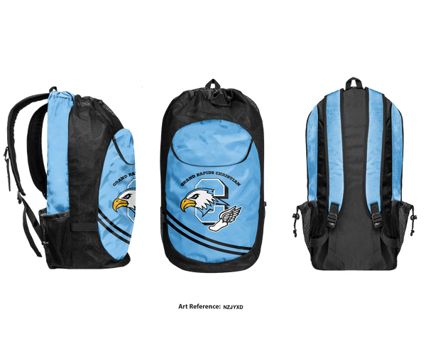 Gear Bag, Grand Rapids Christian Eagles, Track & Field, Teamtime, Team time, sublimation, custom sports apparel, team uniforms, spirit wear, spiritwear, sports uniforms, custom shirts, team store, custom team store, fundraiser sports, apparel fundraiser