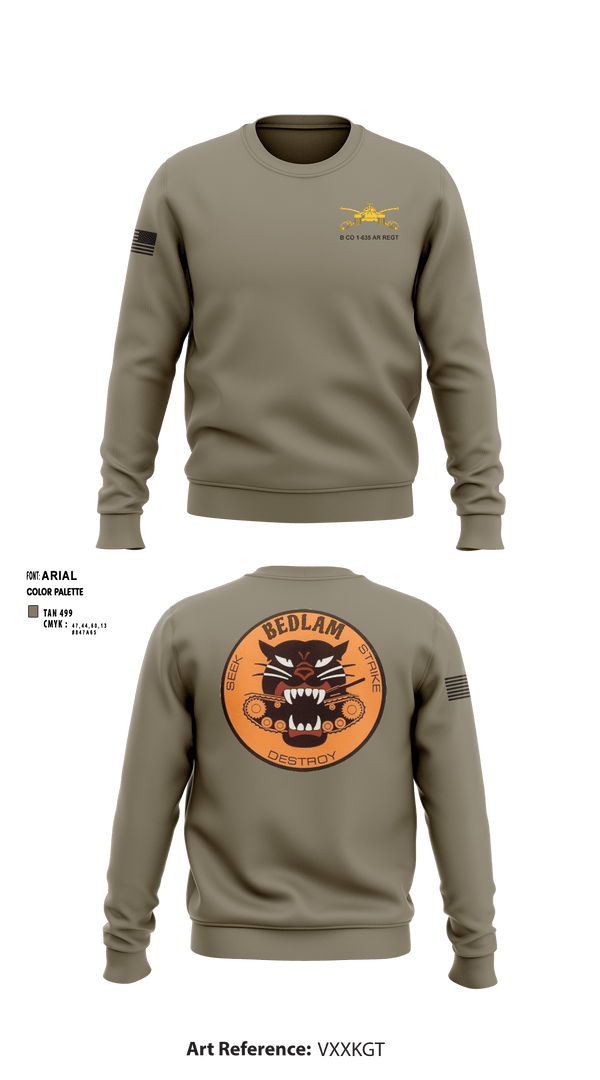 Crew Neck Sweatshirt, HHC 1-635TH AR, National Guard, Teamtime, Team time, sublimation, custom sports apparel, team uniforms, spirit wear, spiritwear, sports uniforms, custom shirts, team store, custom team store, fundraiser sports, apparel fundraiser