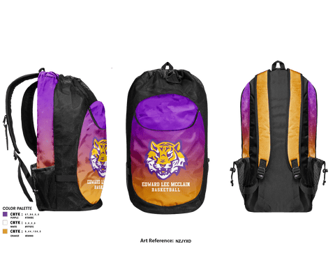 Gear Bag, Edward Lee McClain High School Basketball, Women's Basketball, Teamtime, Team time, sublimation, custom sports apparel, team uniforms, spirit wear, spiritwear, sports uniforms, custom shirts, team store, custom team store, fundraiser sports, apparel fundraiser