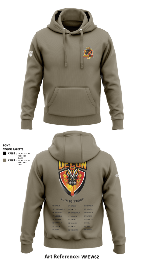 Hoodie, 272 Chemical Company Decon 1, National Guard, Teamtime, Team time, sublimation, custom sports apparel, team uniforms, spirit wear, spiritwear, sports uniforms, custom shirts, team store, custom team store, fundraiser sports, apparel fundraiser
