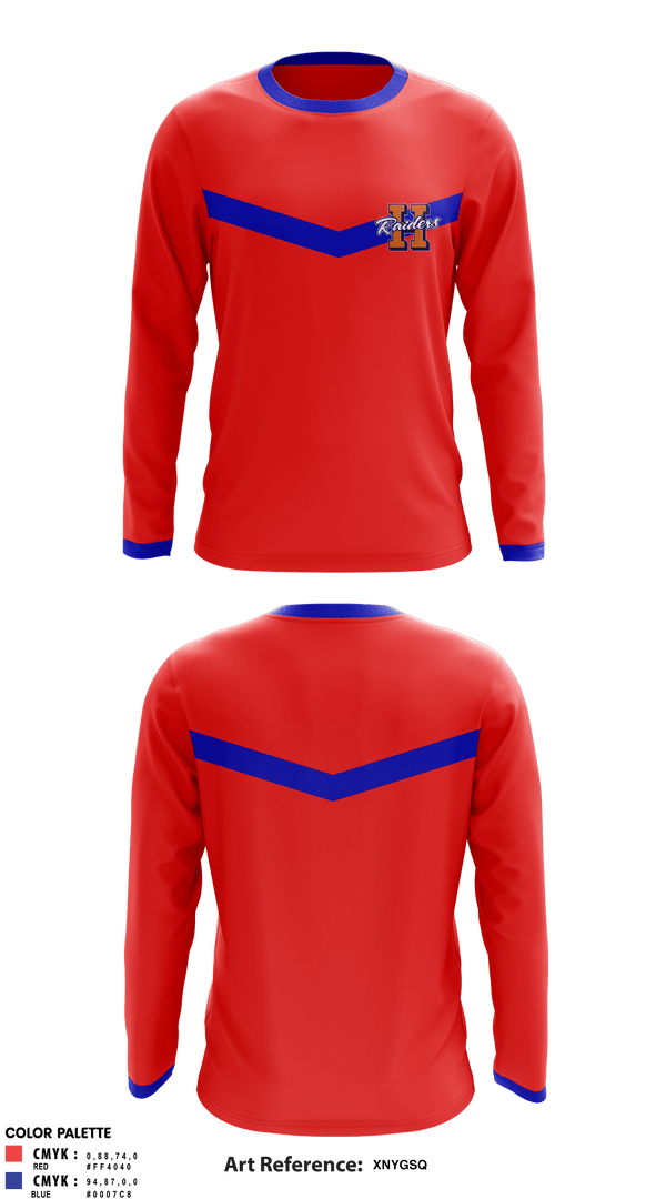 Long Sleeve Performance Shirt, William Henry Harrison High School Cheer, Cheer, Teamtime, Team time, sublimation, custom sports apparel, team uniforms, spirit wear, spiritwear, sports uniforms, custom shirts, team store, custom team store, fundraiser sports, apparel fundraiser