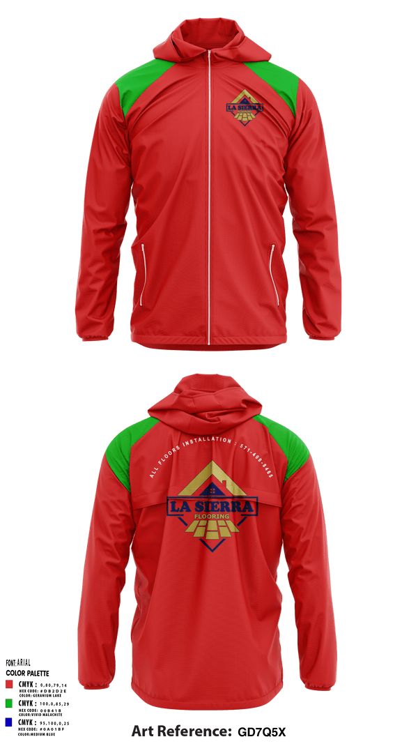 Windbreaker, La sierra flooringLa sierra flooring, , Teamtime, Team time, sublimation, custom sports apparel, team uniforms, spirit wear, spiritwear, sports uniforms, custom shirts, team store, custom team store, fundraiser sports, apparel fundraiser