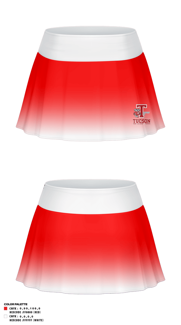Skort, Tucson High Magnet School Tennis, Tennis, Teamtime, Team time, sublimation, custom sports apparel, team uniforms, spirit wear, spiritwear, sports uniforms, custom shirts, team store, custom team store, fundraiser sports, apparel fundraiser