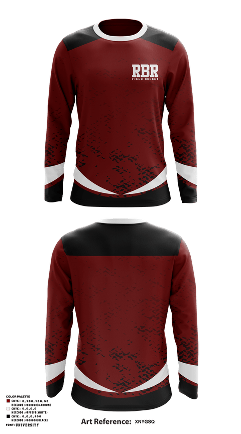 Long Sleeve Performance Shirt, RBR Field Hockey, Field Hockey, Teamtime, Team time, sublimation, custom sports apparel, team uniforms, spirit wear, spiritwear, sports uniforms, custom shirts, team store, custom team store, fundraiser sports, apparel fundraiser