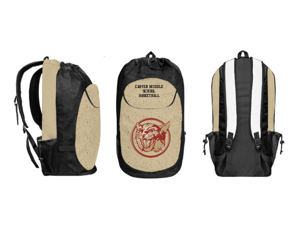 Gear Bag, Carver Middle School Basketball, Men's Basketball, Teamtime, Team time, sublimation, custom sports apparel, team uniforms, spirit wear, spiritwear, sports uniforms, custom shirts, team store, custom team store, fundraiser sports, apparel fundraiser