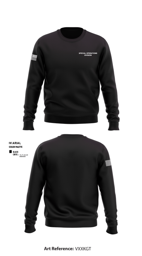 Crew Neck Sweatshirt, Special Operations Division, Police, Teamtime, Team time, sublimation, custom sports apparel, team uniforms, spirit wear, spiritwear, sports uniforms, custom shirts, team store, custom team store, fundraiser sports, apparel fundraiser