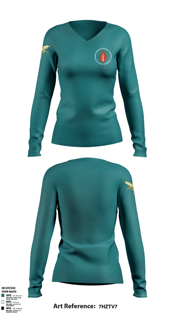 Women's Long Sleeve Vneck Shirt, 205th TPASE, , Teamtime, Team time, sublimation, custom sports apparel, team uniforms, spirit wear, spiritwear, sports uniforms, custom shirts, team store, custom team store, fundraiser sports, apparel fundraiser