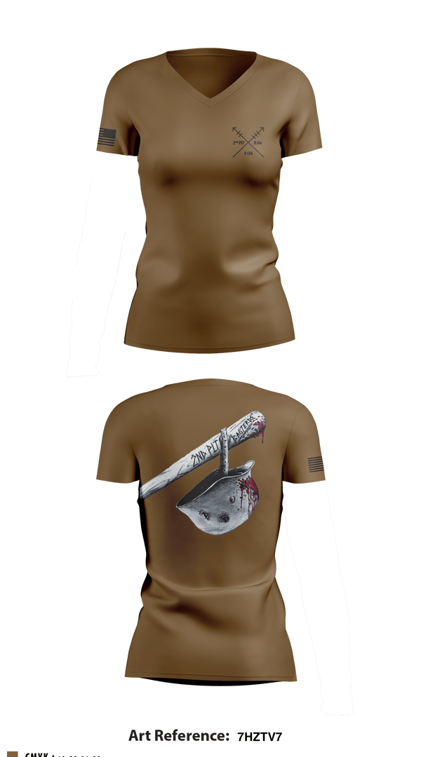 Women's Short Sleeve Vneck Shirt, 2nd PLT Baseterds, National Guard, Teamtime, Team time, sublimation, custom sports apparel, team uniforms, spirit wear, spiritwear, sports uniforms, custom shirts, team store, custom team store, fundraiser sports, apparel fundraiser