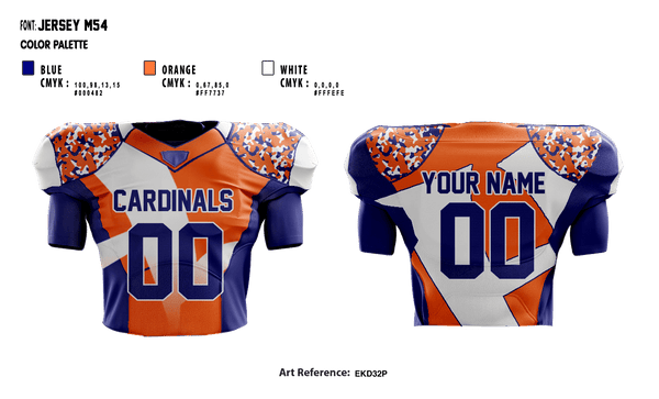 Football Jersey, Cardinals Football, Football, Teamtime, Team time, sublimation, custom sports apparel, team uniforms, spirit wear, spiritwear, sports uniforms, custom shirts, team store, custom team store, fundraiser sports, apparel fundraiser