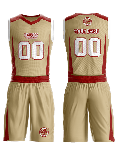 Basketball Uniform, Carver Middle School Basketball, Men's Basketball, Teamtime, Team time, sublimation, custom sports apparel, team uniforms, spirit wear, spiritwear, sports uniforms, custom shirts, team store, custom team store, fundraiser sports, apparel fundraiser