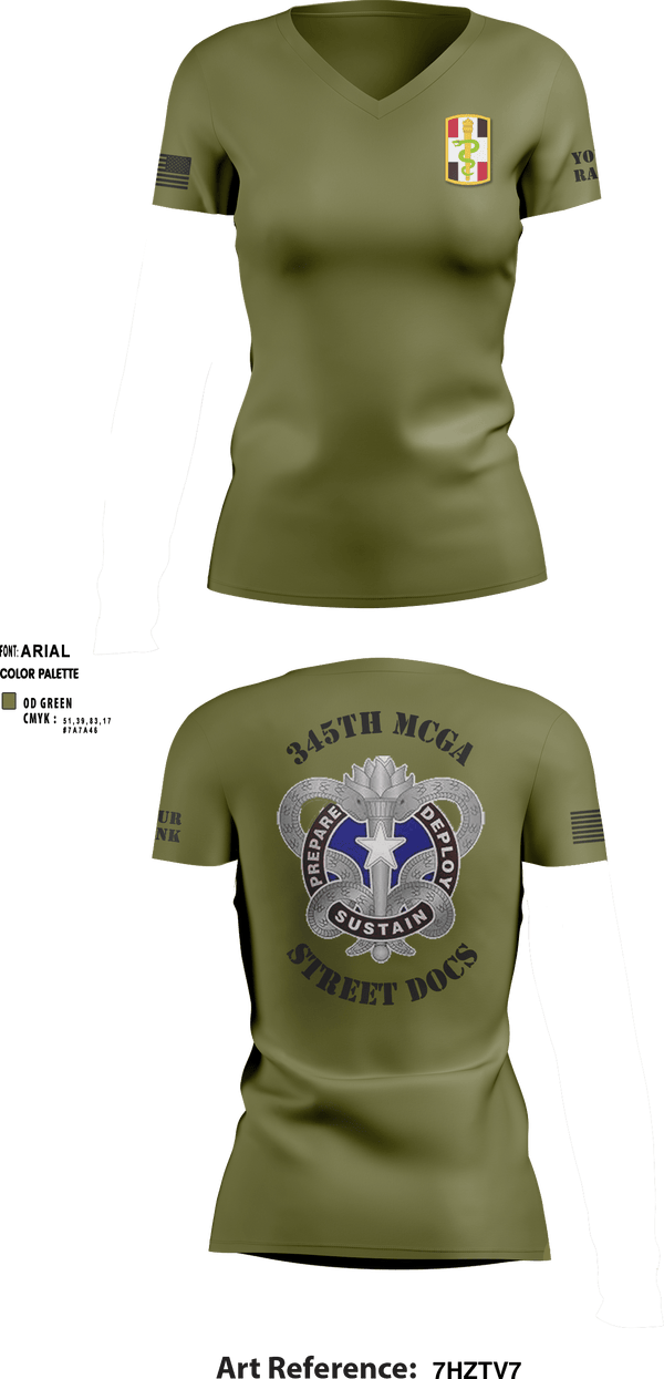 Women's Short Sleeve Vneck Shirt, , Army, Teamtime, Team time, sublimation, custom sports apparel, team uniforms, spirit wear, spiritwear, sports uniforms, custom shirts, team store, custom team store, fundraiser sports, apparel fundraiser