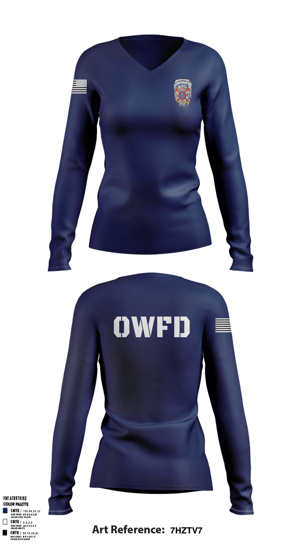 Women's Long Sleeve Vneck Shirt, , Fire Department, Teamtime, Team time, sublimation, custom sports apparel, team uniforms, spirit wear, spiritwear, sports uniforms, custom shirts, team store, custom team store, fundraiser sports, apparel fundraiser