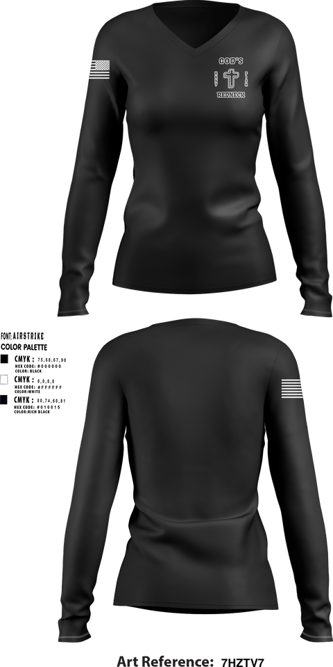 Women's Long Sleeve Vneck Shirt, REDNECK'S, Marines, Teamtime, Team time, sublimation, custom sports apparel, team uniforms, spirit wear, spiritwear, sports uniforms, custom shirts, team store, custom team store, fundraiser sports, apparel fundraiser