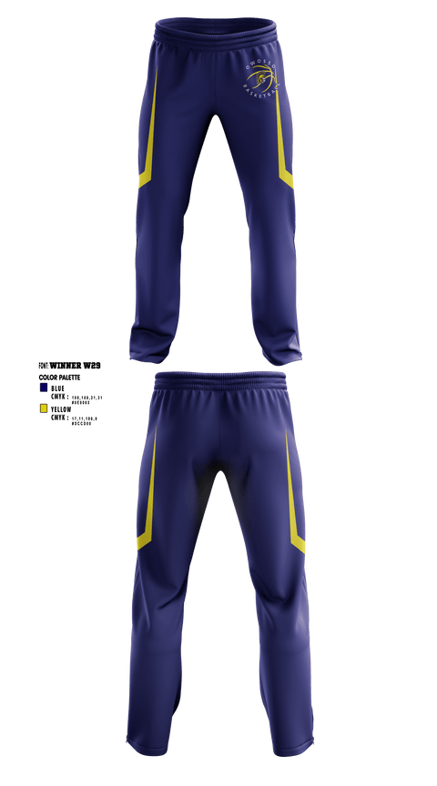 Sweatpants, Owosso High School Basketball, Men's Basketball, Teamtime, Team time, sublimation, custom sports apparel, team uniforms, spirit wear, spiritwear, sports uniforms, custom shirts, team store, custom team store, fundraiser sports, apparel fundraiser