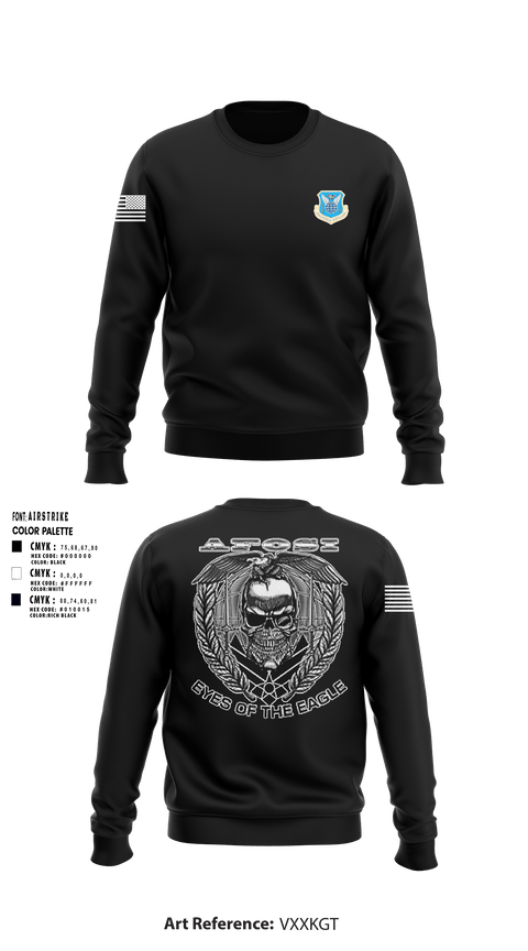 Crew Neck Sweatshirt, DET 201 OSI, Air Force, Teamtime, Team time, sublimation, custom sports apparel, team uniforms, spirit wear, spiritwear, sports uniforms, custom shirts, team store, custom team store, fundraiser sports, apparel fundraiser