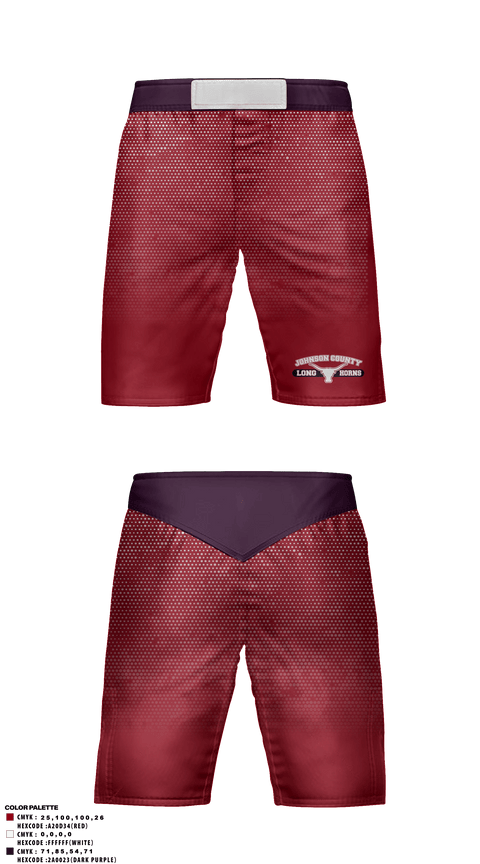 Fight Shorts, JOHNSON COUNTY LONGHORNSPOLICE, Wrestling, Teamtime, Team time, sublimation, custom sports apparel, team uniforms, spirit wear, spiritwear, sports uniforms, custom shirts, team store, custom team store, fundraiser sports, apparel fundraiser