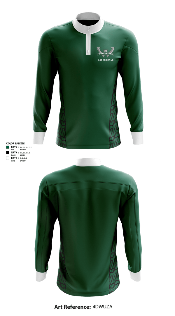 Quarter Zip Jacket, Woodland High School, Men's Basketball, Teamtime, Team time, sublimation, custom sports apparel, team uniforms, spirit wear, spiritwear, sports uniforms, custom shirts, team store, custom team store, fundraiser sports, apparel fundraiser
