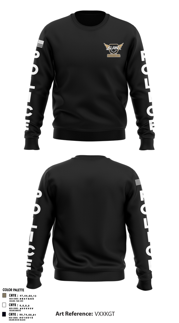 Crew Neck Sweatshirt, , Police, Teamtime, Team time, sublimation, custom sports apparel, team uniforms, spirit wear, spiritwear, sports uniforms, custom shirts, team store, custom team store, fundraiser sports, apparel fundraiser