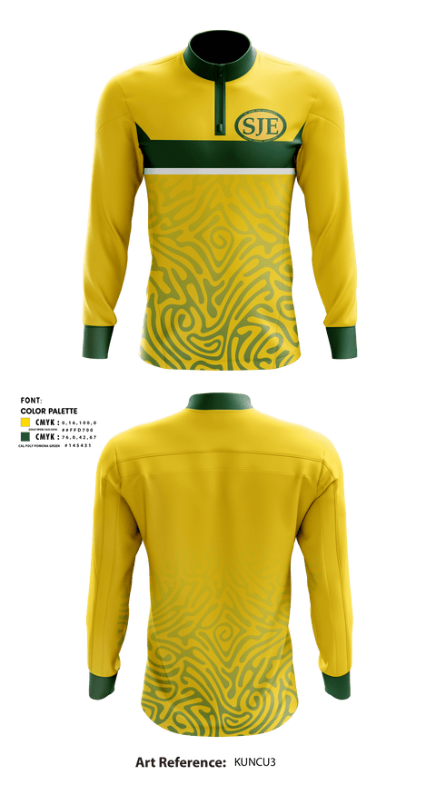 Quarter Zip Jacket, St John The Evangelist School, Spirit Store, Teamtime, Team time, sublimation, custom sports apparel, team uniforms, spirit wear, spiritwear, sports uniforms, custom shirts, team store, custom team store, fundraiser sports, apparel fundraiser