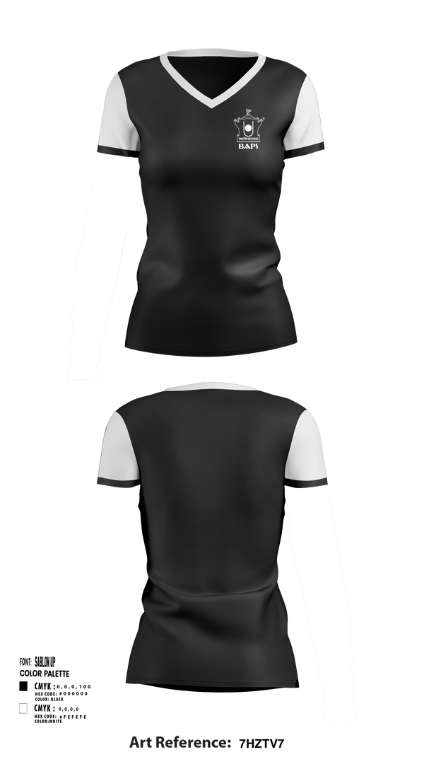 Women's Short Sleeve Vneck Shirt, Baps, , Teamtime, Team time, sublimation, custom sports apparel, team uniforms, spirit wear, spiritwear, sports uniforms, custom shirts, team store, custom team store, fundraiser sports, apparel fundraiser