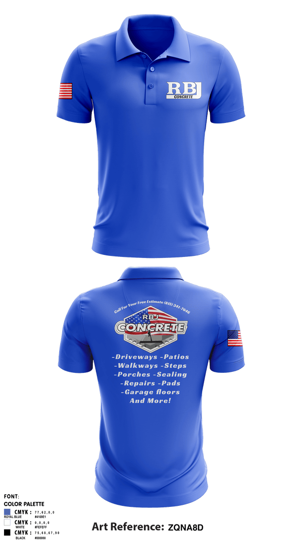 Short Sleeve Performance Polo, RBJ Concrete, , Teamtime, Team time, sublimation, custom sports apparel, team uniforms, spirit wear, spiritwear, sports uniforms, custom shirts, team store, custom team store, fundraiser sports, apparel fundraiser