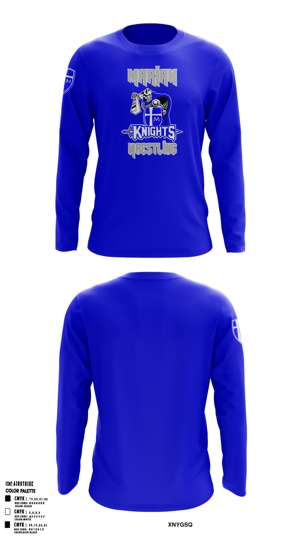 Long Sleeve Performance Shirt, Marian High School Wrestling, Wrestling, Teamtime, Team time, sublimation, custom sports apparel, team uniforms, spirit wear, spiritwear, sports uniforms, custom shirts, team store, custom team store, fundraiser sports, apparel fundraiser
