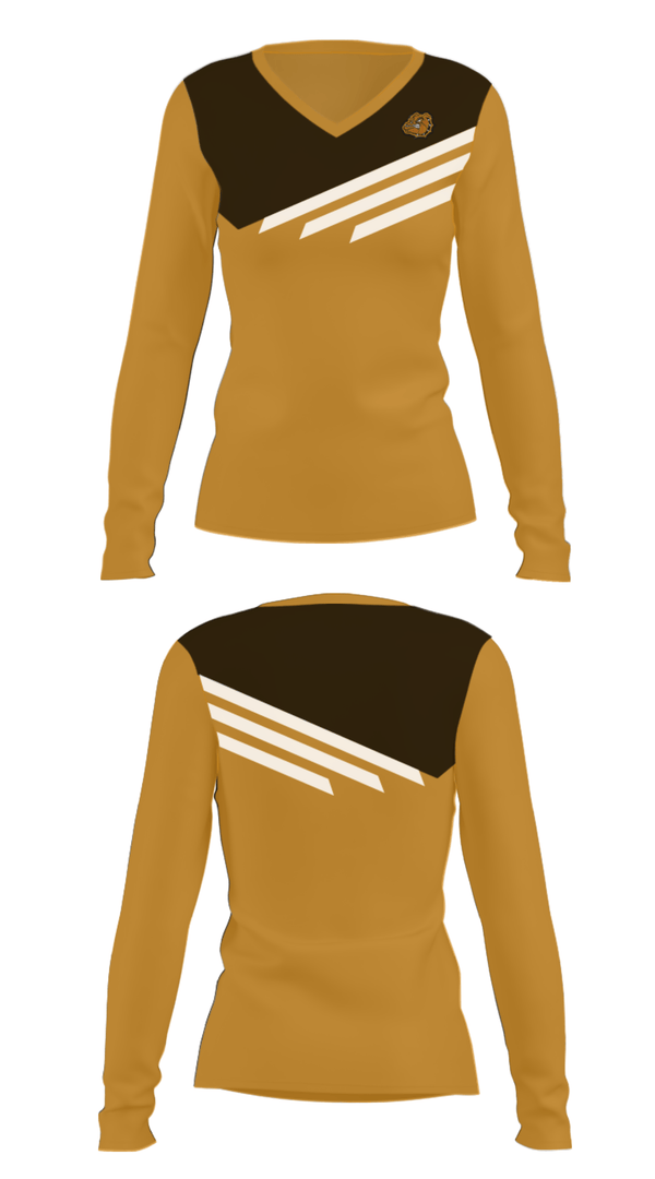 Women's Long Sleeve Vneck Shirt, Mcgregor High School Dance, Spirit Store, Teamtime, Team time, sublimation, custom sports apparel, team uniforms, spirit wear, spiritwear, sports uniforms, custom shirts, team store, custom team store, fundraiser sports, apparel fundraiser