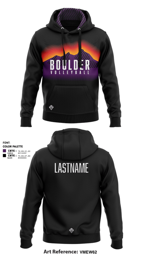 Hoodie, Boulder High School Boys Volleyball, Men's Volleyball, Teamtime, Team time, sublimation, custom sports apparel, team uniforms, spirit wear, spiritwear, sports uniforms, custom shirts, team store, custom team store, fundraiser sports, apparel fundraiser