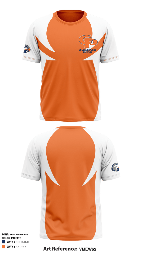Short Sleeve Rash Guard Shirt, College Place Wrestling, Wrestling, Teamtime, Team time, sublimation, custom sports apparel, team uniforms, spirit wear, spiritwear, sports uniforms, custom shirts, team store, custom team store, fundraiser sports, apparel fundraiser