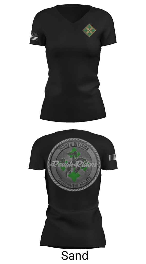 Women's Short Sleeve Vneck Shirt, , Army, Teamtime, Team time, sublimation, custom sports apparel, team uniforms, spirit wear, spiritwear, sports uniforms, custom shirts, team store, custom team store, fundraiser sports, apparel fundraiser