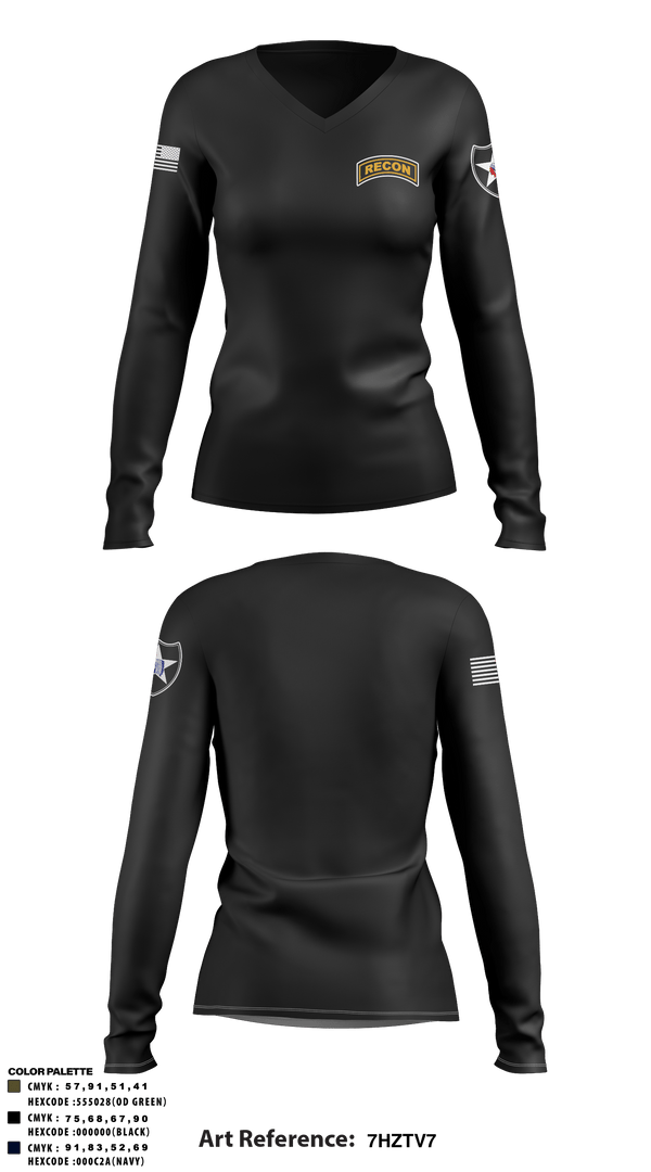 Women's Long Sleeve Vneck Shirt, , Army, Teamtime, Team time, sublimation, custom sports apparel, team uniforms, spirit wear, spiritwear, sports uniforms, custom shirts, team store, custom team store, fundraiser sports, apparel fundraiser