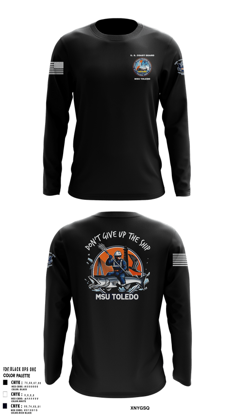 Long Sleeve Performance Shirt, MSU Toledo, Coast Guard, Teamtime, Team time, sublimation, custom sports apparel, team uniforms, spirit wear, spiritwear, sports uniforms, custom shirts, team store, custom team store, fundraiser sports, apparel fundraiser