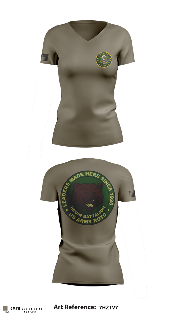 Women's Short Sleeve Vneck Shirt, Matadors, Army, Teamtime, Team time, sublimation, custom sports apparel, team uniforms, spirit wear, spiritwear, sports uniforms, custom shirts, team store, custom team store, fundraiser sports, apparel fundraiser