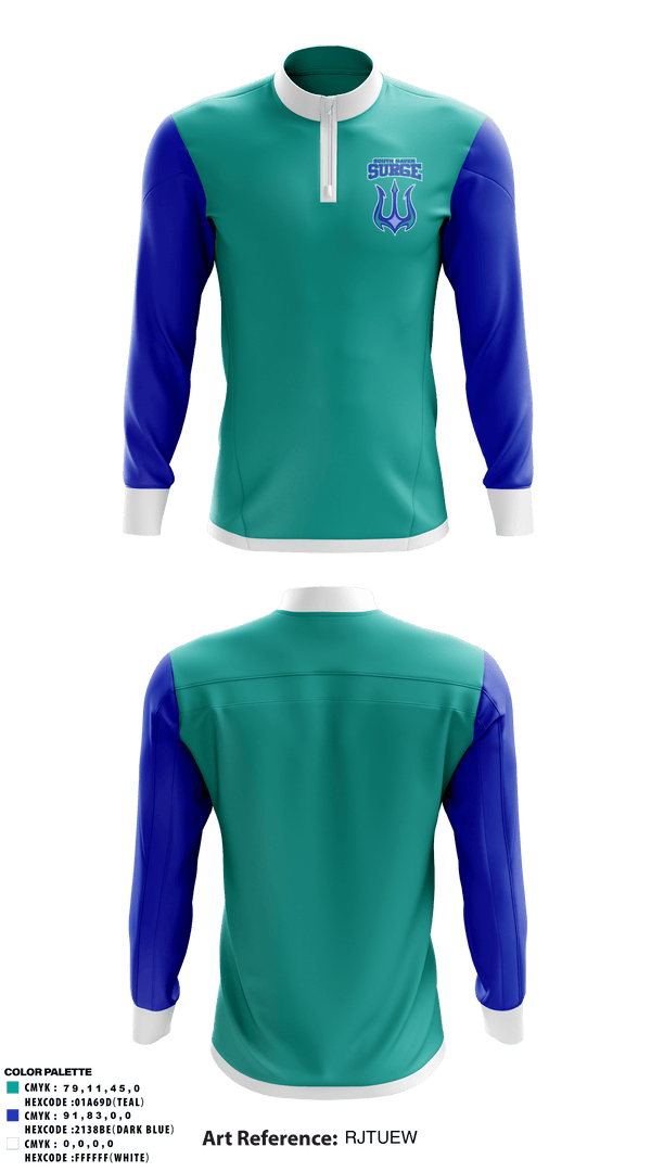 Quarter Zip Jacket, South Haven Surge, Baseball, Teamtime, Team time, sublimation, custom sports apparel, team uniforms, spirit wear, spiritwear, sports uniforms, custom shirts, team store, custom team store, fundraiser sports, apparel fundraiser