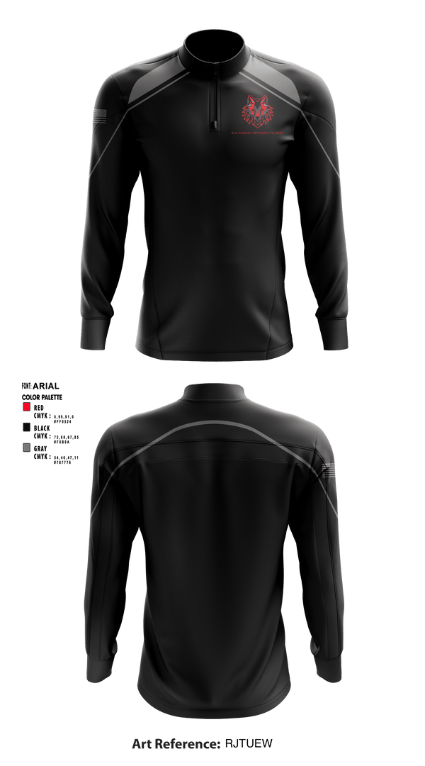 Quarter Zip Jacket, Ragnarok Ordnance Works, , Teamtime, Team time, sublimation, custom sports apparel, team uniforms, spirit wear, spiritwear, sports uniforms, custom shirts, team store, custom team store, fundraiser sports, apparel fundraiser