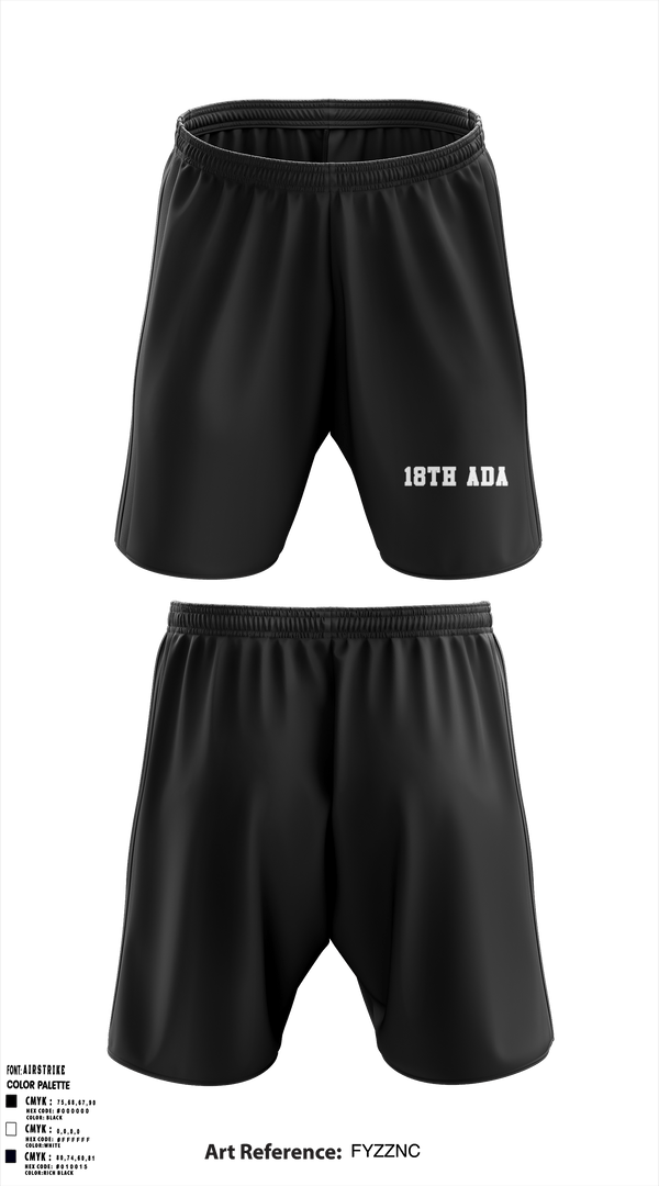 Athletic Shorts With Pockets, 18th ADA, Army, Teamtime, Team time, sublimation, custom sports apparel, team uniforms, spirit wear, spiritwear, sports uniforms, custom shirts, team store, custom team store, fundraiser sports, apparel fundraiser