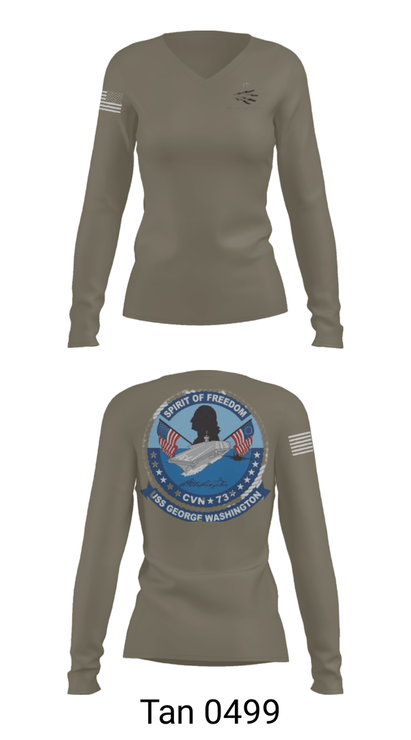 Women's Long Sleeve Vneck Shirt, , Navy, Teamtime, Team time, sublimation, custom sports apparel, team uniforms, spirit wear, spiritwear, sports uniforms, custom shirts, team store, custom team store, fundraiser sports, apparel fundraiser