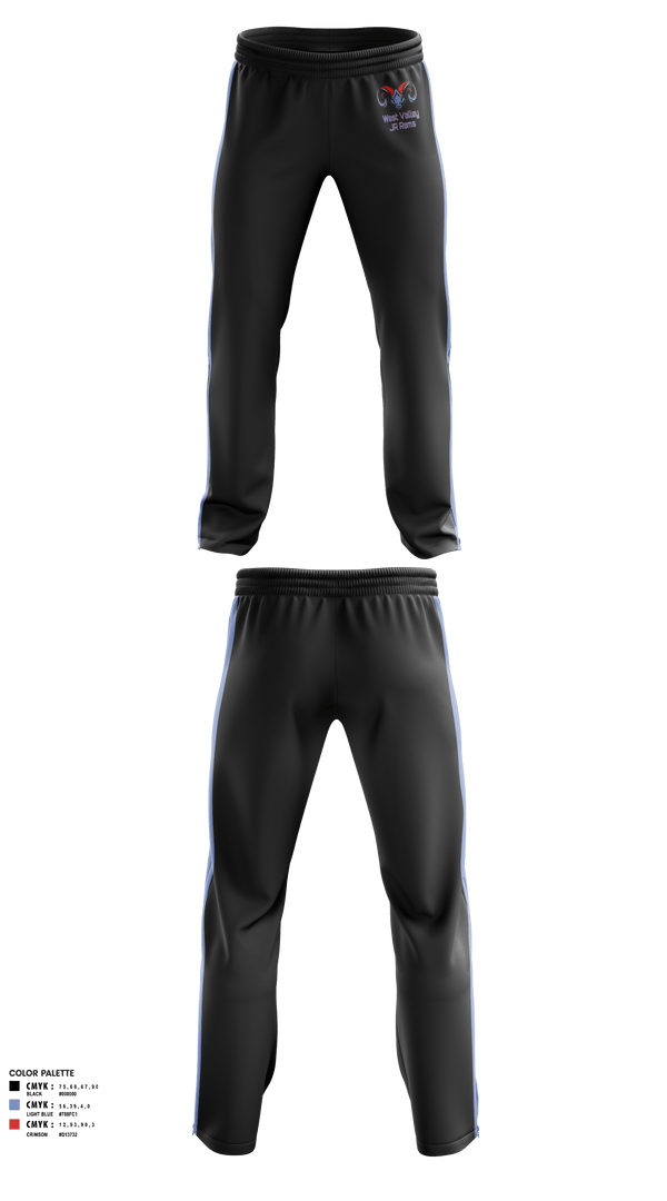 Sweatpants, West Valley JR Rams, Football, Teamtime, Team time, sublimation, custom sports apparel, team uniforms, spirit wear, spiritwear, sports uniforms, custom shirts, team store, custom team store, fundraiser sports, apparel fundraiser