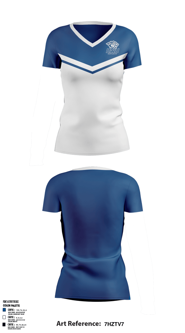Women's Short Sleeve Vneck Shirt, DAKOTA WESLEYAN ATHLETICS, Spirit Store, Teamtime, Team time, sublimation, custom sports apparel, team uniforms, spirit wear, spiritwear, sports uniforms, custom shirts, team store, custom team store, fundraiser sports, apparel fundraiser