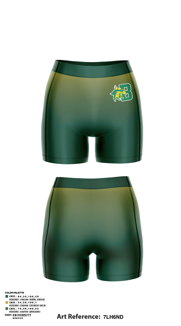 Women's Compression Shorts, Bobcat Tennis, Tennis, Teamtime, Team time, sublimation, custom sports apparel, team uniforms, spirit wear, spiritwear, sports uniforms, custom shirts, team store, custom team store, fundraiser sports, apparel fundraiser