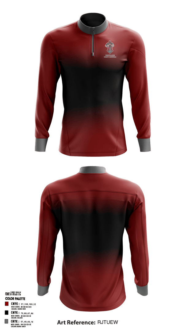 Quarter Zip Jacket, Portland High School Basketball, Women's Basketball, Teamtime, Team time, sublimation, custom sports apparel, team uniforms, spirit wear, spiritwear, sports uniforms, custom shirts, team store, custom team store, fundraiser sports, apparel fundraiser