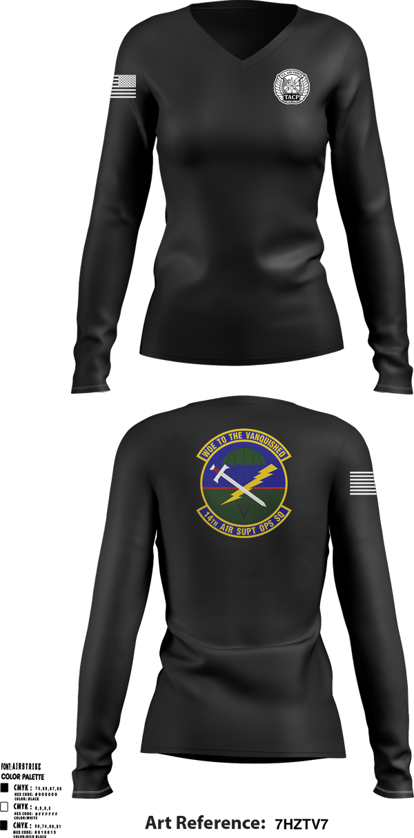 Women's Long Sleeve Vneck Shirt, , Air Force, Teamtime, Team time, sublimation, custom sports apparel, team uniforms, spirit wear, spiritwear, sports uniforms, custom shirts, team store, custom team store, fundraiser sports, apparel fundraiser