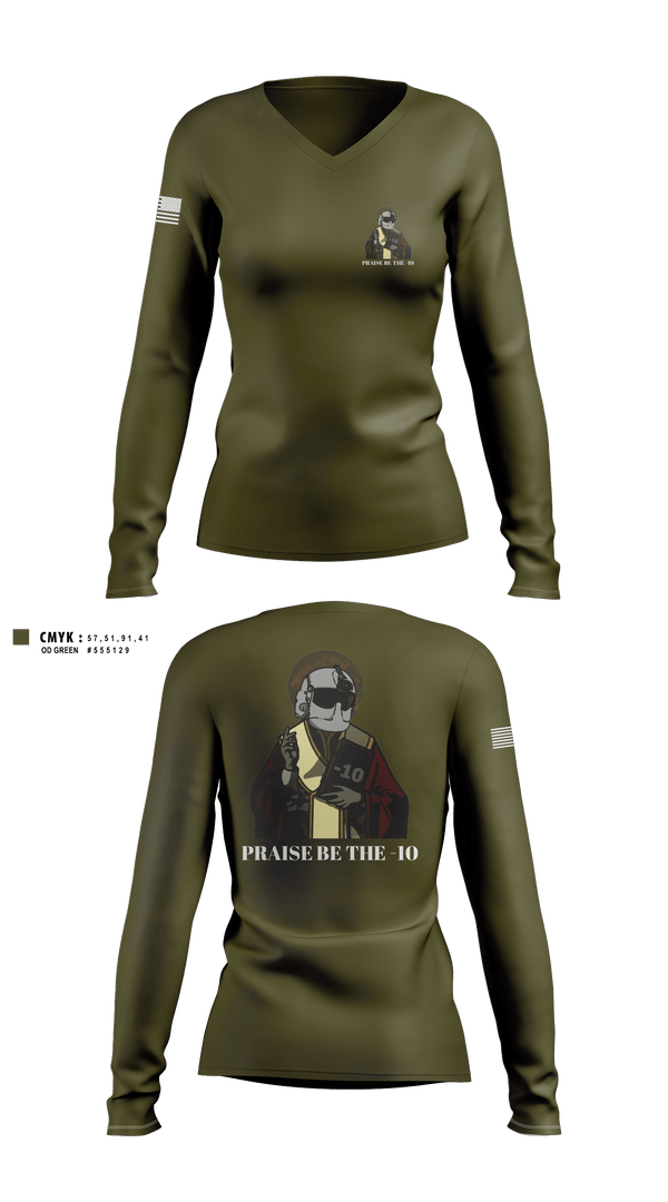 Women's Long Sleeve Vneck Shirt, Cannibals, Army, Teamtime, Team time, sublimation, custom sports apparel, team uniforms, spirit wear, spiritwear, sports uniforms, custom shirts, team store, custom team store, fundraiser sports, apparel fundraiser