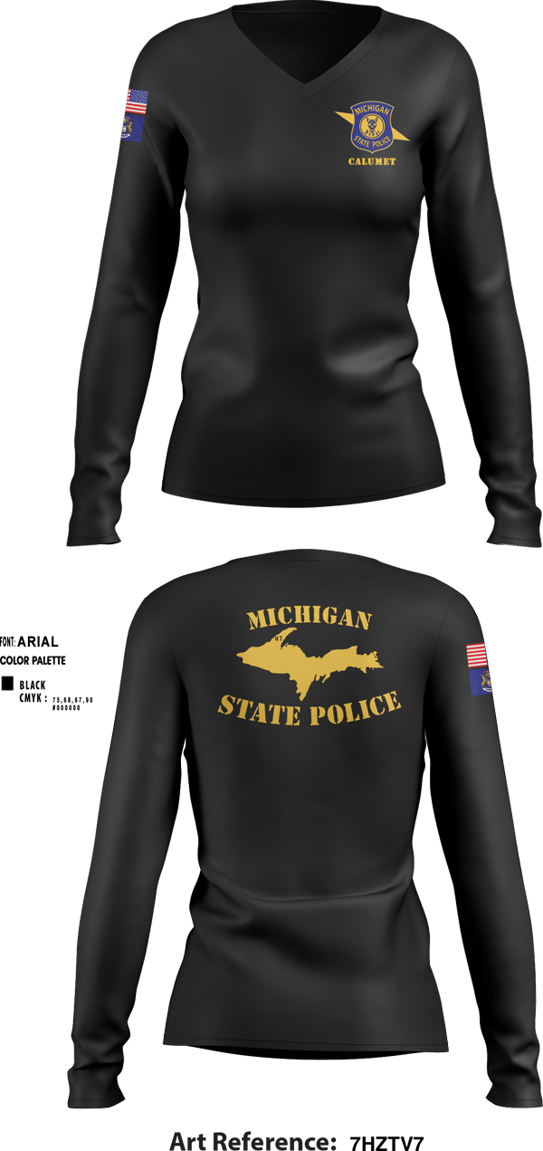 Women's Long Sleeve Vneck Shirt, , Police, Teamtime, Team time, sublimation, custom sports apparel, team uniforms, spirit wear, spiritwear, sports uniforms, custom shirts, team store, custom team store, fundraiser sports, apparel fundraiser