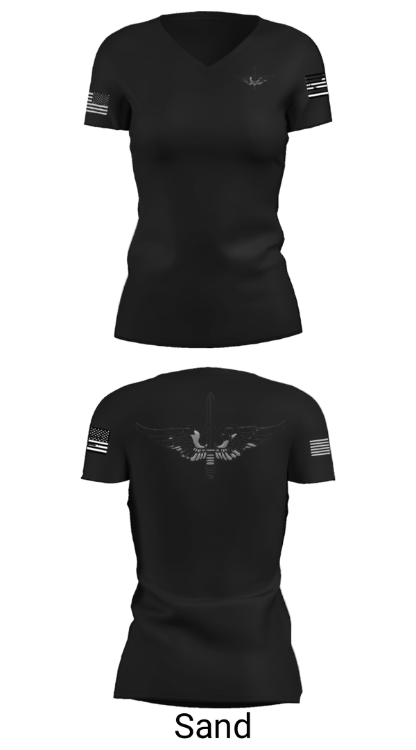 Women's Short Sleeve Vneck Shirt, , Army, Teamtime, Team time, sublimation, custom sports apparel, team uniforms, spirit wear, spiritwear, sports uniforms, custom shirts, team store, custom team store, fundraiser sports, apparel fundraiser