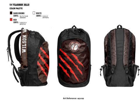 Gear Bag, Wilson Wildcats, Men's Lacrosse, Teamtime, Team time, sublimation, custom sports apparel, team uniforms, spirit wear, spiritwear, sports uniforms, custom shirts, team store, custom team store, fundraiser sports, apparel fundraiser
