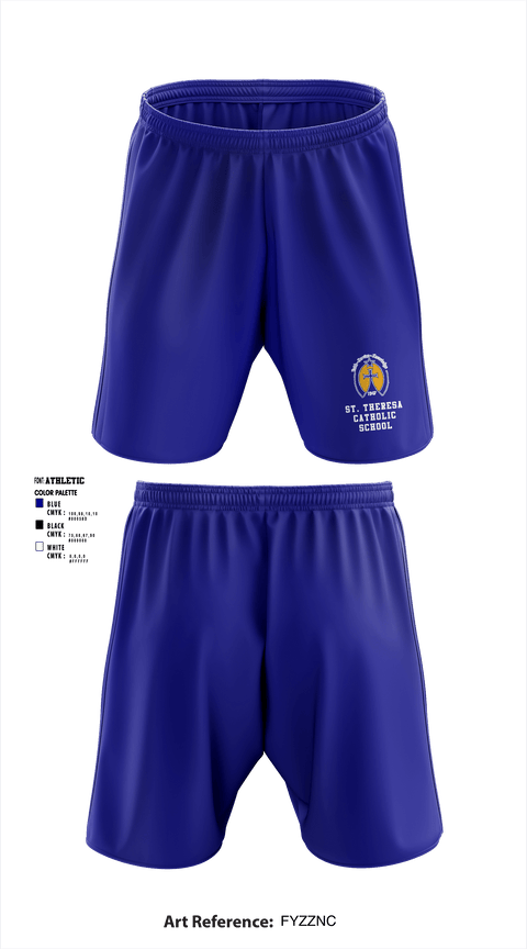 Athletic Shorts With Pockets, St. Theresa Catholic School, Spirit Store, Teamtime, Team time, sublimation, custom sports apparel, team uniforms, spirit wear, spiritwear, sports uniforms, custom shirts, team store, custom team store, fundraiser sports, apparel fundraiser